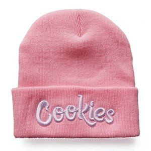 WOMENS COOKIES ORIGINAL MINT EMBROIDERED KNIT BEANIE (Pink w/Pink)